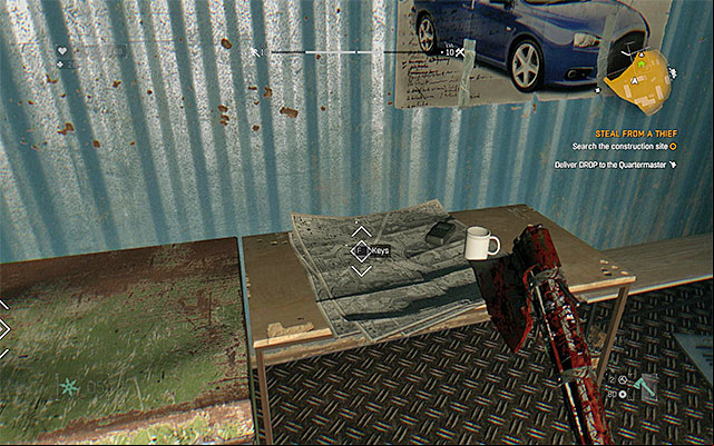 The location of the keys. - 14: Steal from a Thief | Side quests - The Slums - Side quests - The Slums - Dying Light Game Guide