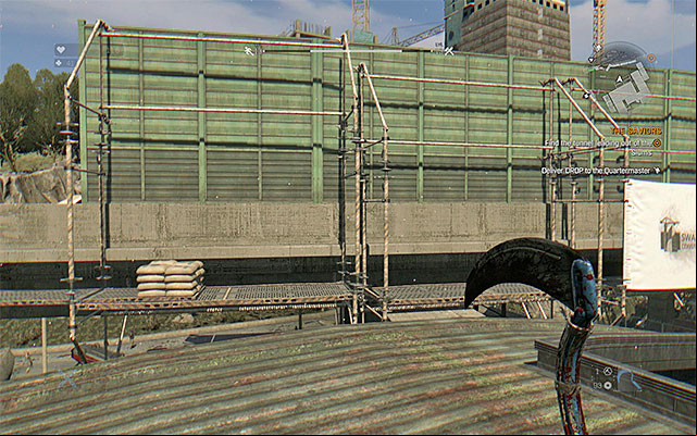 Head to the buildings located in the central part of the Slums (number 6a on the map) - 7: The Saviors | Main quests - The Slums - Main quests - The Slums - Dying Light Game Guide