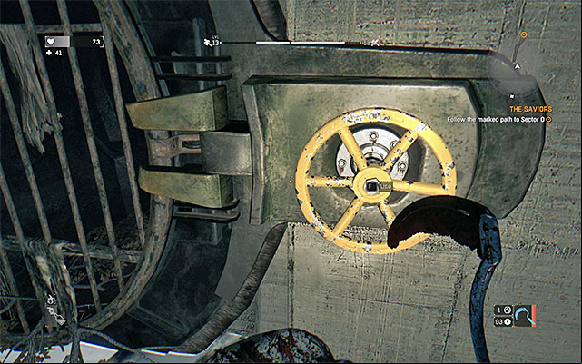 Turn the valve after dealing with the monsters. - 7: The Saviors | Main quests - The Slums - Main quests - The Slums - Dying Light Game Guide