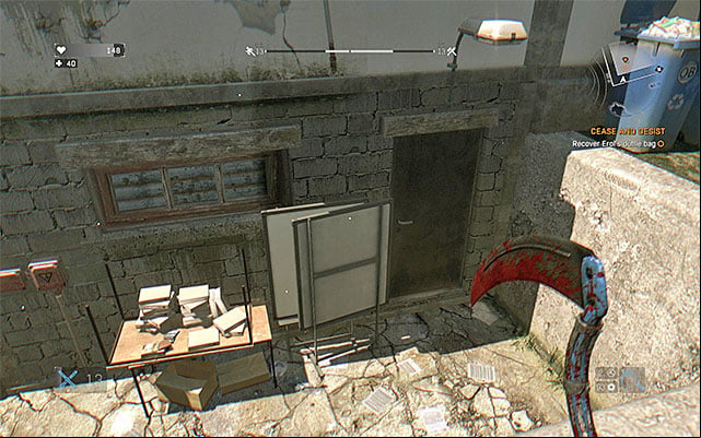 Side door to the School. - 32: Cease and Desist | Side quests - The Slums - Side quests - The Slums - Dying Light Game Guide