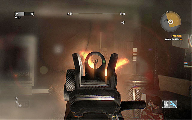 Kill the enemy in the gas mask - 7: Fan Zone | Side quests - Old Town - Side quests - Old Town - Dying Light Game Guide