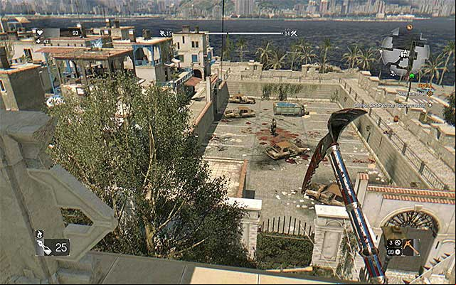 Use the rope to get to the yard and eliminate the bandit - 12: Troll | Side quests - Old Town - Side quests - Old Town - Dying Light Game Guide