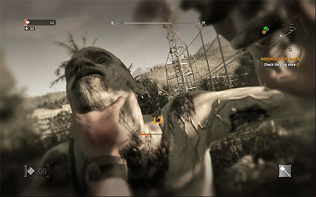 Try to liberate yourself after you are grabbed by a biting zombie - The Infected encountered during the day | Enemies - Enemies - Dying Light Game Guide