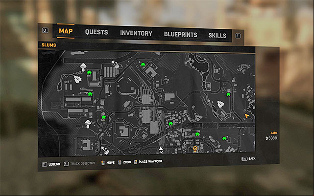 Frequently watch at the map, where many useful items are marked - Game world | Enemies - Enemies - Dying Light Game Guide