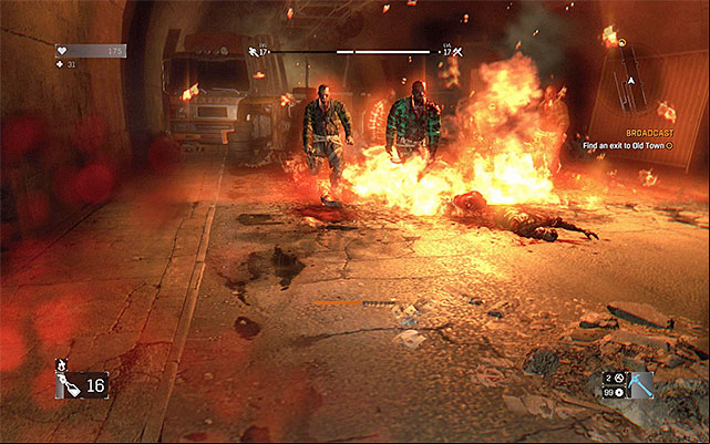 You can attack the infected in the tunnel or walk around them - 13: Broadcast - part 2 | Main quests - Antenna - Main quests - Antenna - Dying Light Game Guide