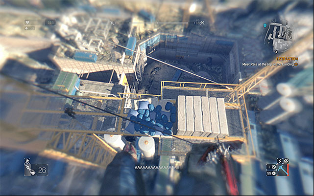 You need to fall onto the blue bags - 15: Extraction - part 2 | Main quests - The Slums #2 - Main quests - The Slums #2 - Dying Light Game Guide