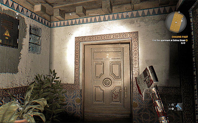 The entrance to the apartment that you need to search - 14: Chasing Past | Side quests - Old Town - Side quests - Old Town - Dying Light Game Guide