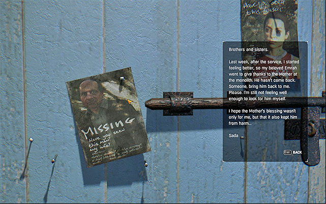 Finding Missing Persons is one of the many optional activities in The Following expansion - Missing persons | Additional novelties of The Following - Additional Novelties of The Following - Dying Light: The Following Game Guide