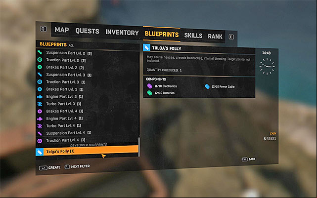 Open your inventory, go to the Blueprints tab and scroll all the way down - How to obtain The Button (easter egg)? | Secrets - Secrets and Achievements - Dying Light: The Following Game Guide