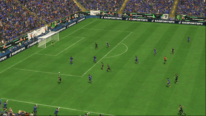The classic ball cross (square/X) in EA FC 24 is one of the best ways to get the ball into the penalty area, especially when the strikers are on good positions - EA Sports FC 24: Crossing - Basics - EA Sports FC 24 - game guide