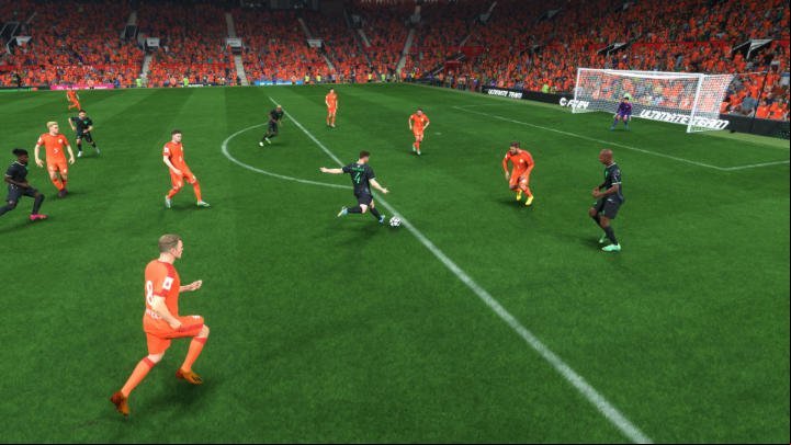 Power shot (L1 R1 O/LB RB B) is more powerful and accurate than a regular shot but requires more preparation time - EA Sports FC 24: Shots on goal - Basics - EA Sports FC 24 - game guide