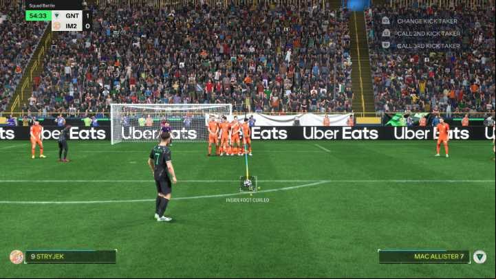 When taking free kicks in EA FC 24, it is worth choosing a player with high attribute value, such as shot power, curve, free kick, and shooting - EA Sports FC 24: Set pieces - Basics - EA Sports FC 24 - game guide