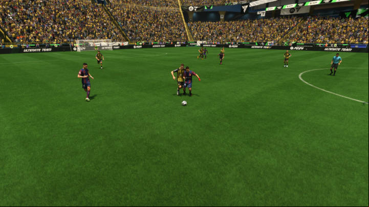 In EA Sports FC 24, you can try to push your opponent with your shoulder (L2/LT) when you catch up with him while running - EA Sports FC 24: Defense - Basics - EA Sports FC 24 - game guide