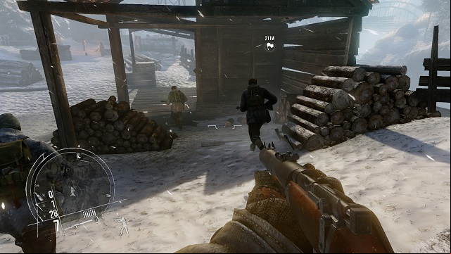 How could they not notice us? - Mission 10 - Winter in Vemork - Singleplayer campaign mode - Enemy Front - Game Guide and Walkthrough