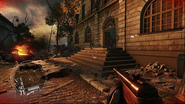 Dead bodies everywhere. What a massacre... - Mission 16 - The Fall of Warsaw - Singleplayer campaign mode - Enemy Front - Game Guide and Walkthrough