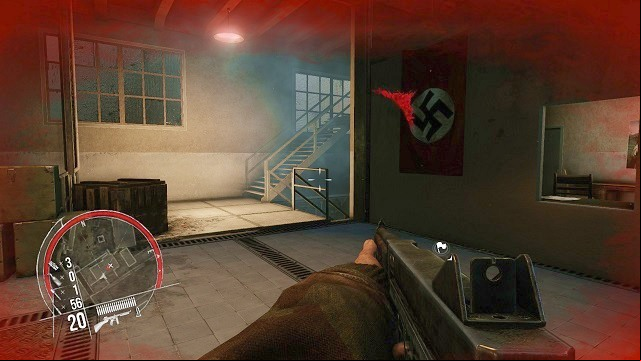 Gosh, another watchman on the upper floor! - Additional Mission - Saint-Nazaire - Singleplayer campaign mode - Enemy Front - Game Guide and Walkthrough