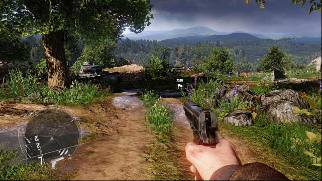 What a beautiful landscape. Spoiled by the big tank - Mission 3 - French Resistance - The single player campaign mode - Enemy Front - Game Guide and Walkthrough