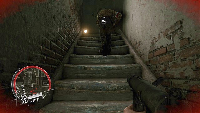 I hate climbing up the stairs... - Mission 4 - Siege of St Cross - The single player campaign mode - Enemy Front - Game Guide and Walkthrough