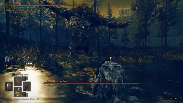 The boss's other attacks that leave it slightly exposed are the charge and grab - Shadow of the Erdtree: How to defeat the boss Ralva the Great Red Bear? - Side bosses - Elden Ring Guide