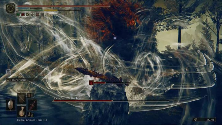 When Ralva drops to half health, it will roar (stay away or block the roar), starting phase two - Shadow of the Erdtree: How to defeat the boss Ralva the Great Red Bear? - Side bosses - Elden Ring Guide