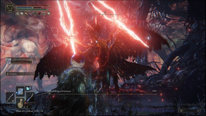However, the most dangerous attack Fortissax has to offer is creating two red lightning bolts in each paw - Elden Ring: How to beat Lichdragon Fortissax? - Deeproot Depths - Elden Ring Guide