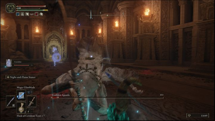 From that moment on, the boss gains the opportunity to extend his body - Elden Ring: How to beat Godskin Apostle? - Caelid - Elden Ring Guide