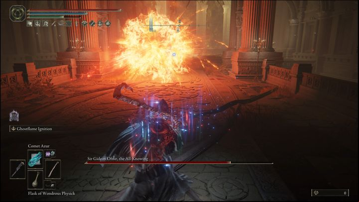 Ofnir has a lot of incantations and sorceries in his moveset - Elden Ring: How to beat Sir Gideon Ofnir, the All-Knowing? - Leyndell, Ashen Capital - Elden Ring Guide
