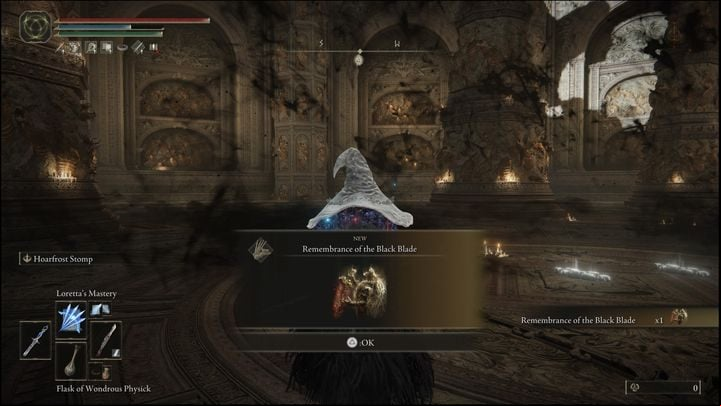 For defeating Maliketh, the Black Blade, you will receive Runes (220,000) and the Remembrance of the Black Blade - Elden Ring: How to beat Maliketh, the Black Blade? - Crumbling Farum Azula - Elden Ring Guide