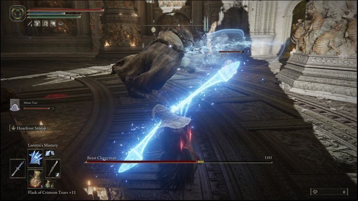 When the Beast Clergyman is busy fighting your summon, you can also use spells that deal high damage, but take a long time to cast, such as Loretta's Mastery or Comet Azur - Elden Ring: How to beat Maliketh, the Black Blade? - Crumbling Farum Azula - Elden Ring Guide