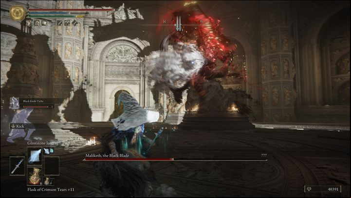 The second phase is the appearance of Maliketh - Elden Ring: How to beat Maliketh, the Black Blade? - Crumbling Farum Azula - Elden Ring Guide