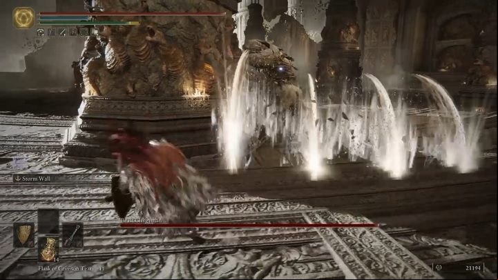 When you are at medium range from the enemy, he will often attack from a distance - Elden Ring: How to beat Maliketh, the Black Blade? - Crumbling Farum Azula - Elden Ring Guide