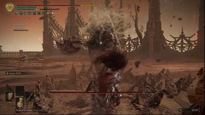 In the first phase, the opponent attacks mainly with his ax - Elden Ring: How to beat Hoarah Loux, Warrior? - Leyndell, Ashen Capital - Elden Ring Guide