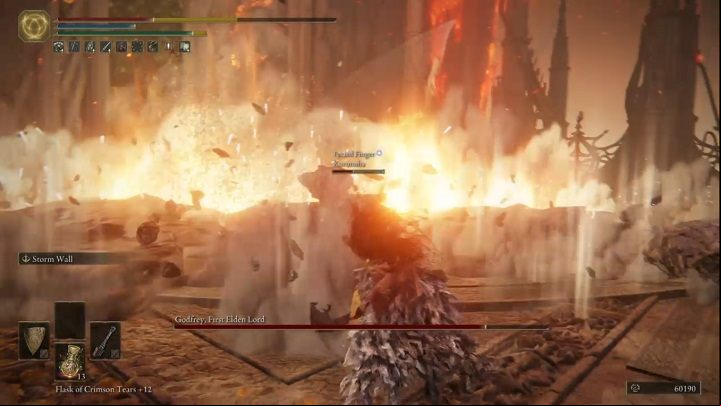 One of the most dangerous attacks used by the enemy in the first phase is the one where a huge crack appears on the ground - Elden Ring: How to beat Hoarah Loux, Warrior? - Leyndell, Ashen Capital - Elden Ring Guide