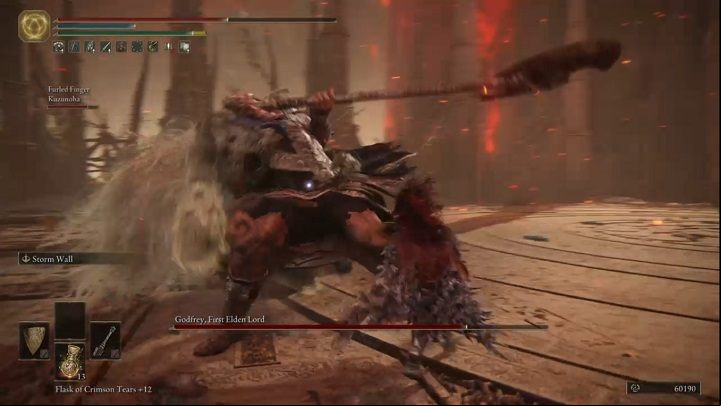 When it comes to ax attacks, they are most often horizontal and, as mentioned earlier, combined with stomps - Elden Ring: How to beat Hoarah Loux, Warrior? - Leyndell, Ashen Capital - Elden Ring Guide