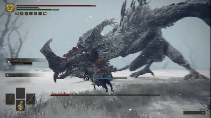 The most sensitive part of a dragon's body is its head - Elden Ring: How to beat Borealis, the Frozen Fog? - Mountaintops of the Giants - Elden Ring Guide