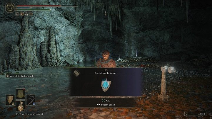 For defeating the Runebear, you will receive the Spelldrake Talisman - Elden Ring: How to beat Runebear? - Weeping Peninsula - Elden Ring Guide