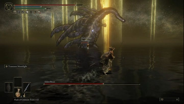 Another attack to avoid is when the Elden Beast takes a big swing with a charged sword, creating a huge wall of holy magic - Elden Ring: How to beat Radagon of the Golden Order, Elden Beast? - Leyndell, Ashen Capital - Elden Ring Guide