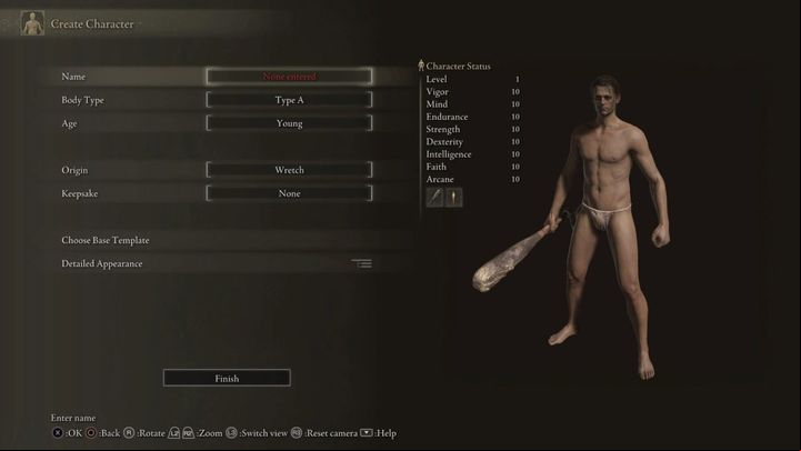 The Wretch starts the game armed only with a club and has no defense - Elden Ring: Character classes - stats, characteristics - Basics - Elden Ring Guide