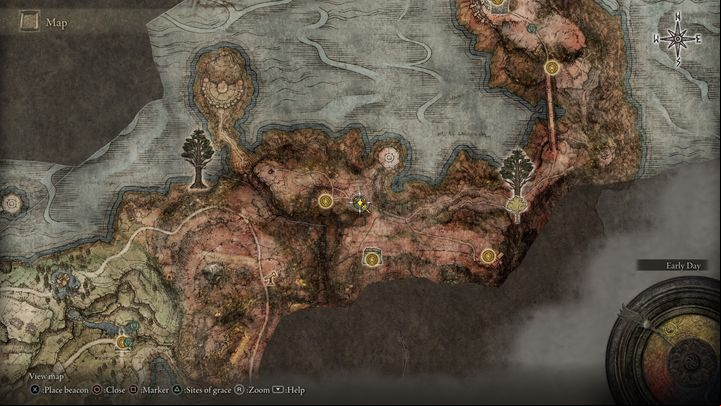 The undiscovered map of the region very often contains a vertical block, usually on the main road - Elden Ring: Useful information about the map - Basics - Elden Ring Guide