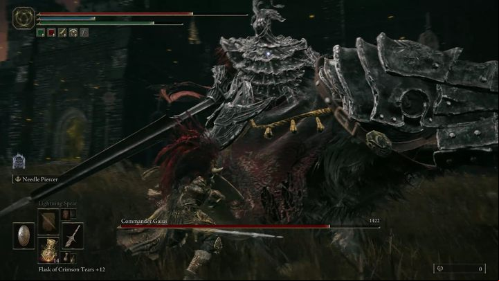 The rider's lance attacks are quite predictable, consisting of simple swings and thrusts - Shadow of the Erdtree: How to beat Commander Gaius? - Main bosses - Elden Ring Guide