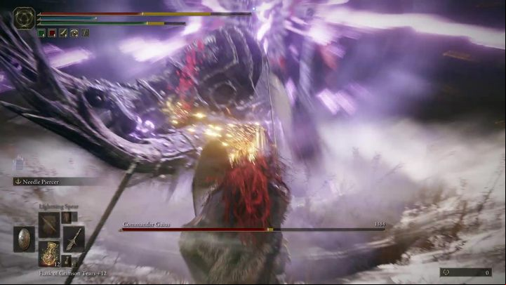 When Gaius drops to about half his health, he will electrify himself and start using gravitational powers - Shadow of the Erdtree: How to beat Commander Gaius? - Main bosses - Elden Ring Guide