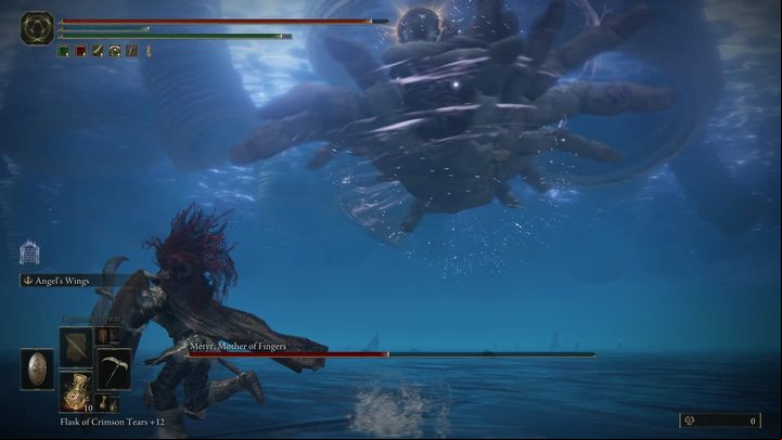 When Metyr rises in the air and starts to spin, it means that she will attempt to land some strikes on you - Shadow of the Erdtree: Metyr, Mother of Fingers - Main bosses - Elden Ring Guide