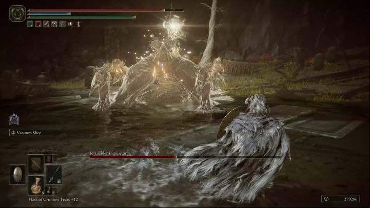 If the boss is far away from you, she will start summoning ghostly companions for help - Shadow of the Erdtree: How to defeat Jori, Elder Inquisitor? - Side bosses - Elden Ring Guide