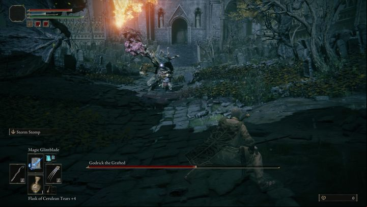 After kneeling down and cutting off one of his hands, you will watch a cut-scene - Elden Ring: How to beat Godrick the Grafted? - Stormhill - Elden Ring Guide