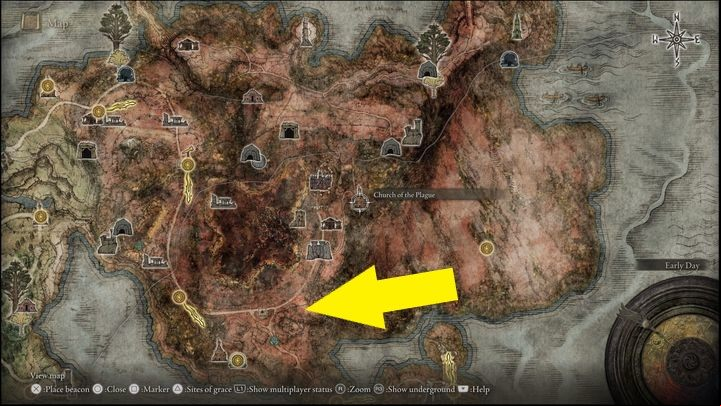 The second version of the boss is in Caelid, more precisely near the South Aeonia Swamp Bank site of grace - Elden Ring: How to beat Deathbird? - Stormhill - Elden Ring Guide