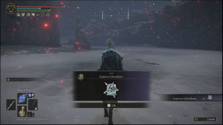 The final version of the boss, located in the Consecrated Snowfield, will reward you with the Explosive Ghostflame sorcery - Elden Ring: How to beat Deathbird? - Stormhill - Elden Ring Guide