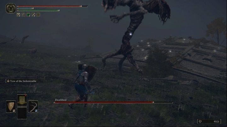 Try to stay lower than the Deathbird for most of the fight - Elden Ring: How to beat Deathbird? - Stormhill - Elden Ring Guide