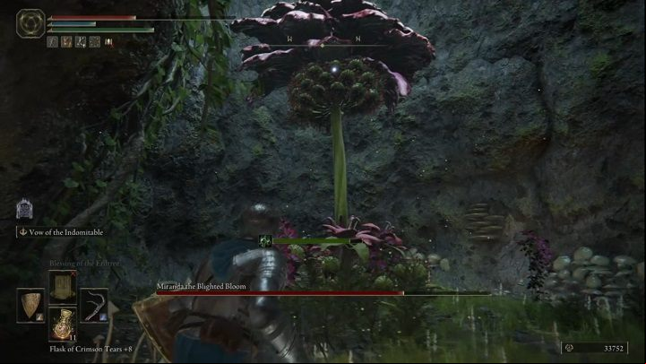 If you notice that Miranda is floating up, it means that she is about to use a magic attack - Elden Ring: How to beat Miranda, the Blighted Bloom? - Weeping Peninsula - Elden Ring Guide