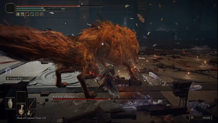 If you need healing, do it after you've avoided an attack series - Elden Ring: How to beat Red Wolf of Radagon? - Liurnia of the Lakes - Elden Ring Guide