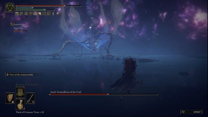 When you take about half of his HP, the enemy will move to another place (which will look like an explosion) and create a meteor shower - Elden Ring: How to beat Astel, Naturalborn of the Void? - Lake of Rot - Elden Ring Guide